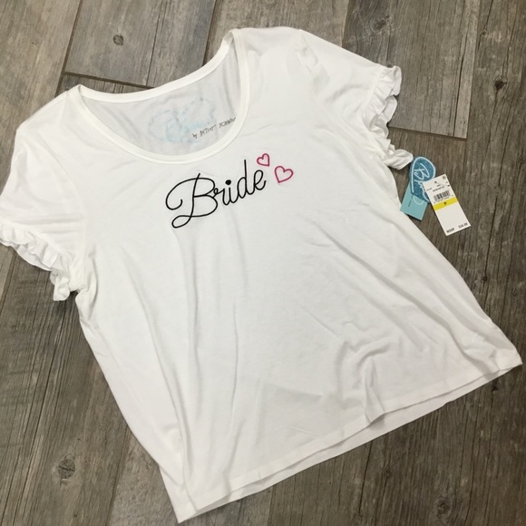 Blue By Betsey Johnson Embroidered “Bride” Sleep T - Picture 3 of 8